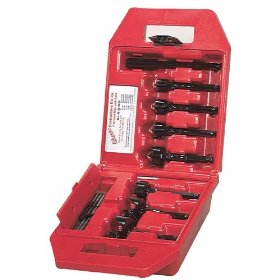 Show details of Milwaukee 49-22-0130 Contractor's Kit 7 Bit 1-Inch to 2 9/16-Inch Selfeed Drill Bit Assortment with 5 1/2-Inch Extension and Plastic Carrying Case.