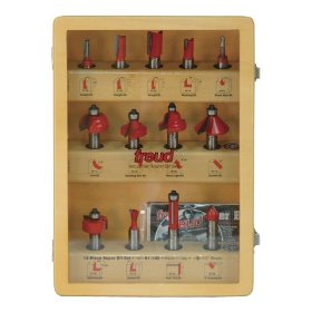 Show details of Freud 91-100 13-Piece Super Router Bit Set with 1/2-Inch Shank and Freud's TiCo Hi-Density Carbide.