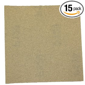 Show details of Porter-Cable 762801215 1/4 Sheet 120 Grit Adhesive-Backed Sanding Sheets - 15 Pack.