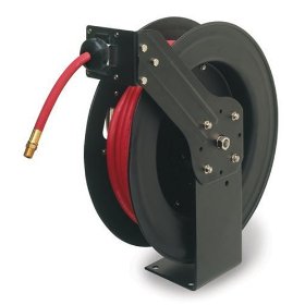 Show details of Legacy L8611 Heavy-Duty Retractable Air Hose Reel - with 3/8-Inchx50 Rubber Hose.