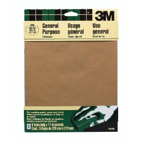 Show details of 3M 9000NA Aluminum Oxide Sandpaper, 9-Inch x 11-Inch, Very Fine.