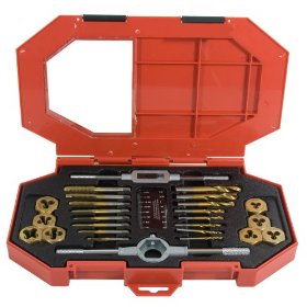 Show details of Mibro 301360 26-Piece Tap Die and Drill SAE Set.