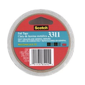 Show details of 3M 3311-10A Scotch Foil Tape, 2-Inch x 10-Yard, 1-Pack.