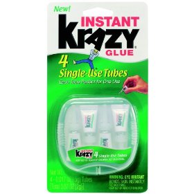 Show details of Krazy Glue KG58248SN Instant Crazy Glue 4-Single Use Tubes of 0.017-Ounce.