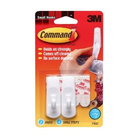 Show details of 3M Command 17002 Small Hooks with Adhesive Strips.