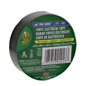 Show details of Henkel 667 Duck 3/4-Inch-by-66-Feet-by-7mm Professional Electrical Tape, Black.