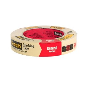 Show details of 3M 2050 Scotch Masking Tape for General Painting, 1-Inch x 60-Yard, 1-Pack.