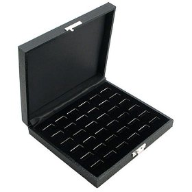 Show details of Wide Slot Jewelry Ring Display Storage Case Holds 36 Rings.