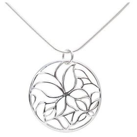 Show details of Sterling Silver Butterfly Design Pendant, 18".