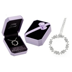 Show details of MOM Forever Crystal Infinity Circle Necklace - Gift Boxed.