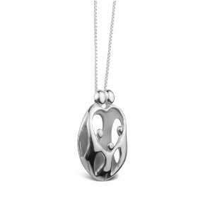 Show details of Loving Family&reg Sterling Silver Pendant - Parents and Three Children.