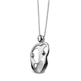 Show details of Loving Family Sterling Silver Pendant - Mother and Two Children.