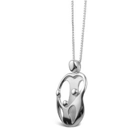 Show details of Loving Family&reg Sterling Silver Pendant - Mother and Three Children.