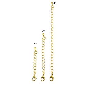 Show details of Necklace Bracelet Extender Set - Gold Tone ~ 1", 2" and 4" - 3 Pcs Total.