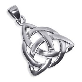 Show details of Trinity Celtic Knot Sterling Silver Pendant Charm.