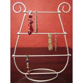 Show details of Silver Bracelet Bangle Holder / Stand / Ring Holder ~ Jewelry Organizer / Jewelry Tree / Jewelry Stand.