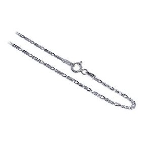 Show details of Sterling Silver 1.5 MM Italian Figaro Link Chain 16" 18" 20" 22" 24" 30" Necklace.