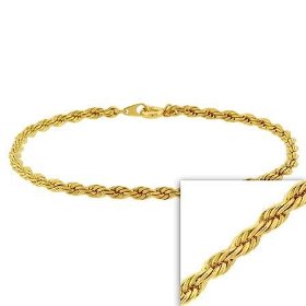 Show details of 24K Yellow Gold vermeil over Brass Twist Link Bracelet.