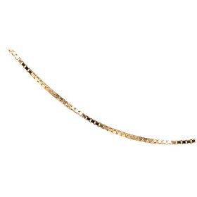 Show details of 14k Yellow Gold .5mm Light Box Chain Necklace, 16".