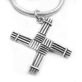 Show details of Saint Bridget St. Brigid Cross Sterling Silver Pendant.