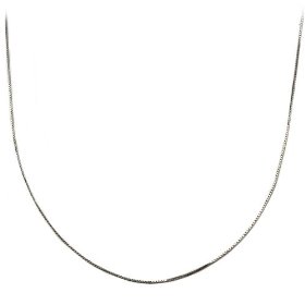 Show details of Sterling Silver 1mm Italian Box Chain Necklace, 20".