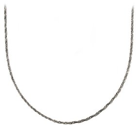 Show details of Sterling Silver 2mm Italian Singapore Chain Necklace, 16".