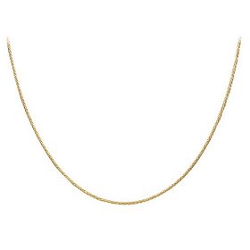 Show details of 14k Yellow Gold .7mm Wheat Chain Necklace, 16".