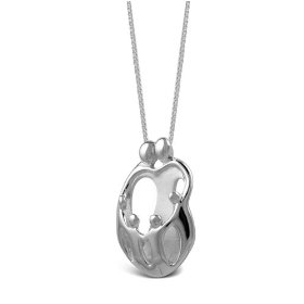 Show details of Loving Family&reg Sterling Silver Pendant - Parents and Four Children.