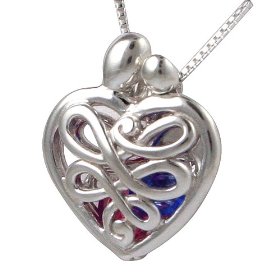 Show details of Heart of a Mother Birthstone Locket with Set of 12 or 48 Birthstones - Small.