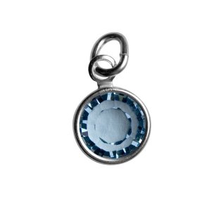 Show details of March Birthstone Charm - Hangs on Mother's Loving Embrace Pendant.