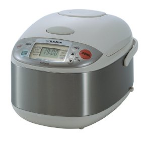 Show details of Zojirushi NS-TGC10 Micom 5-1/2-Cup Rice Cooker and Warmer, Stainless Steel.