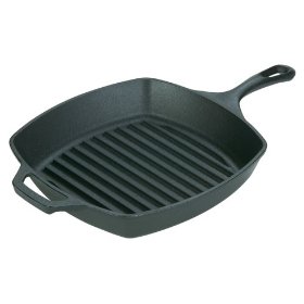 Show details of Lodge Logic Pre-Seasoned Square Grill Pan.