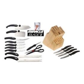 Show details of Miracle Blade III 16 Piece Knife and Block Set Miracleblade.