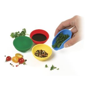 Show details of Norpro 4-Piece Silicone Mini Flexible Pinch Bowl Set, Multicolored.