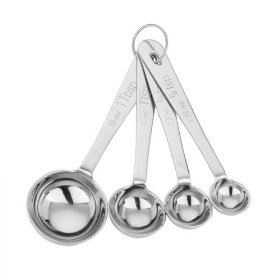 Show details of MIU 4-Piece Polished Stainless-Steel Measuring Spoon Set.