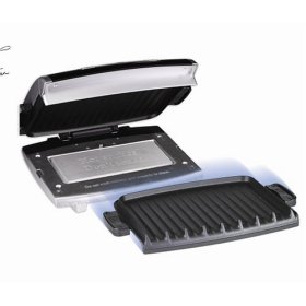 Show details of George Foreman GRP99 Next Generation Grill with Removable Plates, Silver Metallic Finish.