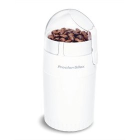 Show details of Proctor Silex E160B Fresh Grind Coffee Grinder, White.