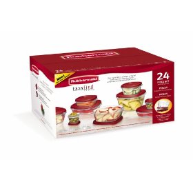 Show details of Rubbermaid 7J98 Easy Find Lid 24-Piece Food Storage Containers.