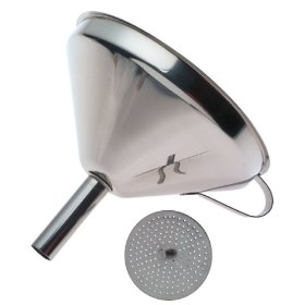 Show details of Norpro 5 1/2-Inch Stainless Steel Funnel with Detachable Strainer.