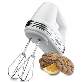 Show details of Cuisinart HM-50 Power Advantage 5-Speed Hand Mixer, Stainless and White.