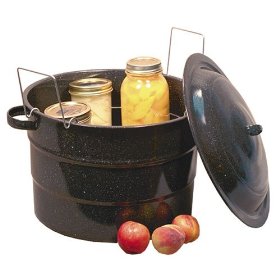Show details of Granite Ware 21-Quart Covered Preserving Canner with Rack.
