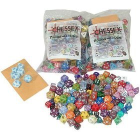 Show details of Chessex Dice: Pound of Dice (Pound-O-Dice) Approximately 100 Die.