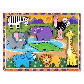 Show details of Melissa & Doug Deluxe Wooden Safari Chunky Puzzle.