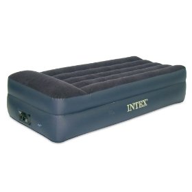 Show details of Intex Pillow Rest Twin Airbed with Built-in Electric Pump.