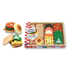 Show details of Melissa & Doug Wooden Sandwich-Making Set.