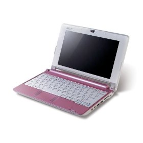 Show details of Acer Aspire One AOA150-1672 8.9-Inch Netbook (1.6 GHz Intel Atom N270 Processor, 1 GB RAM, 160 GB Hard Drive, XP Home, 6 Cell Battery) Pink.