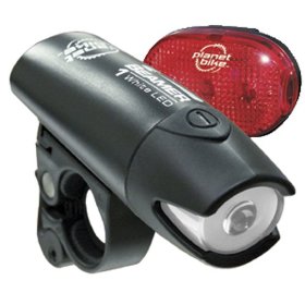 Show details of Planet Bike Beamer 1 and Blinky 3 LED Bicycle Light Set.