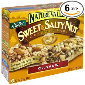 Show details of Nature Valley Sweet & Salty Bar, Cashew, 7.4-Ounces (Pack of 6).