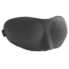 Show details of Sweet Dreams Contoured Sleep Mask with Earplugs and Travel Pouch - Black.