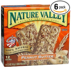 Show details of Nature Valley Crunchy Granola Bars, Peanut Butter, 12-Count Boxes (Pack of 6).